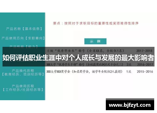 如何评估职业生涯中对个人成长与发展的最大影响者